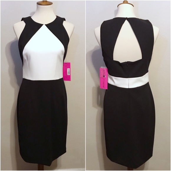 Betsey Johnson Dresses & Skirts - Betsey Johnson Black & White Scuba Sheath Dress